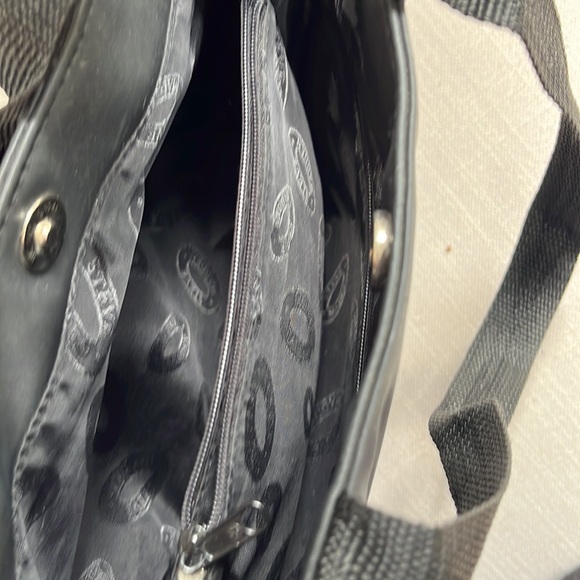Vintage Black Nylon Steve Madden Handbag 10”x7” - Picture 4 of 5